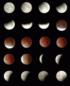 Mondansichten bei einer Mondfinsternis